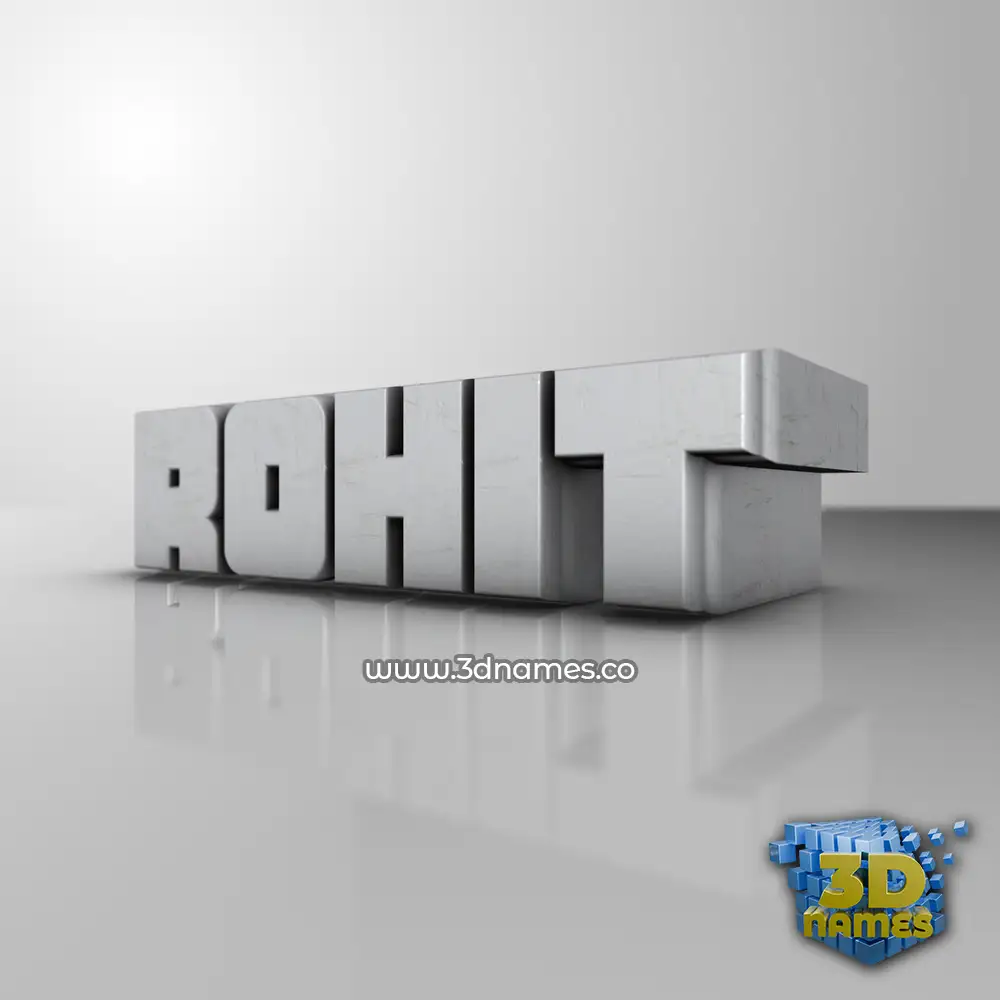 rohit in White Metro style - 3D name wallpaper