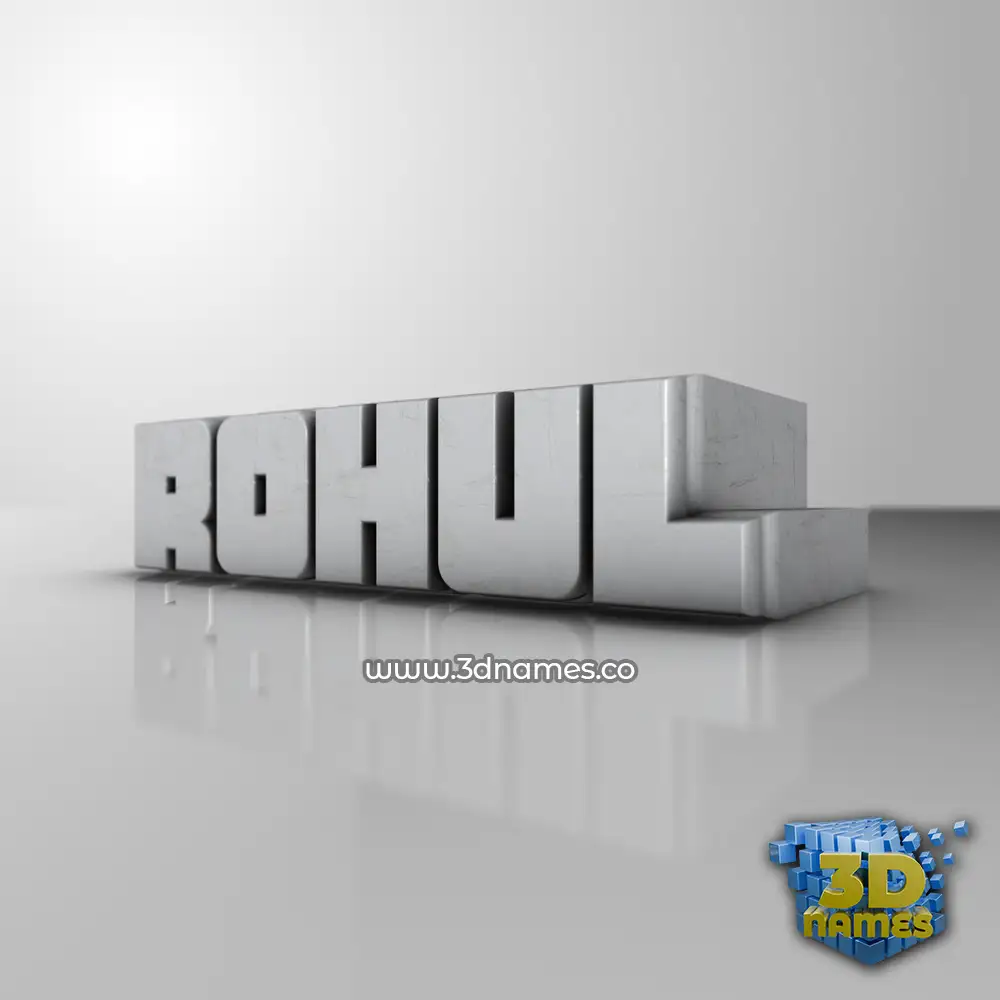rohul in White Metro style - 3D name wallpaper