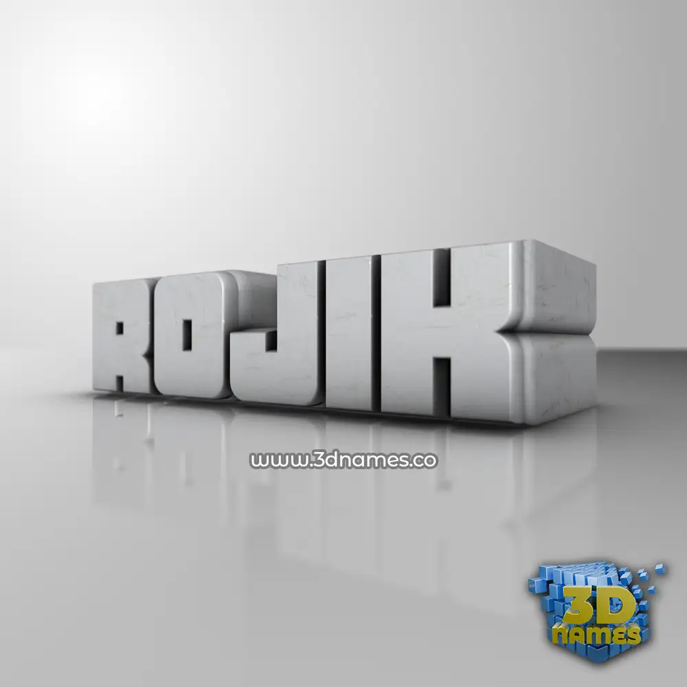 rojik in White Metro style - 3D name wallpaper