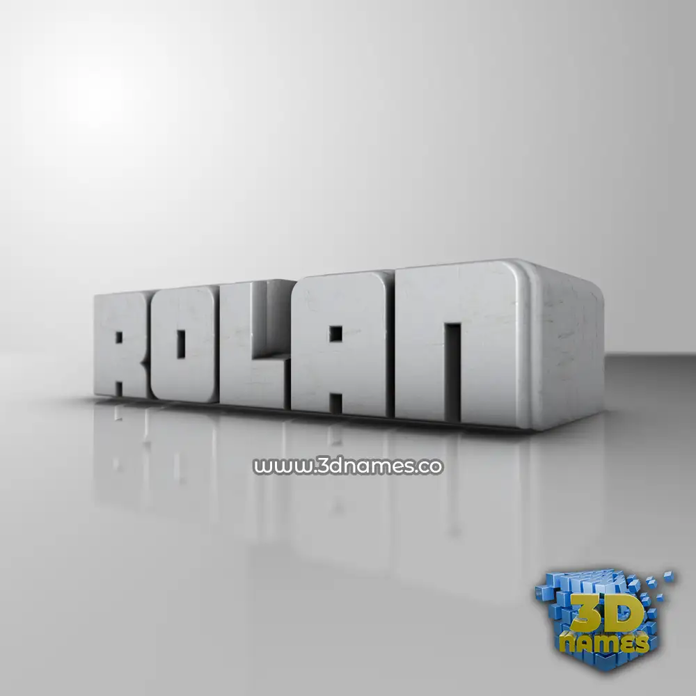 rolan in White Metro style - 3D name wallpaper