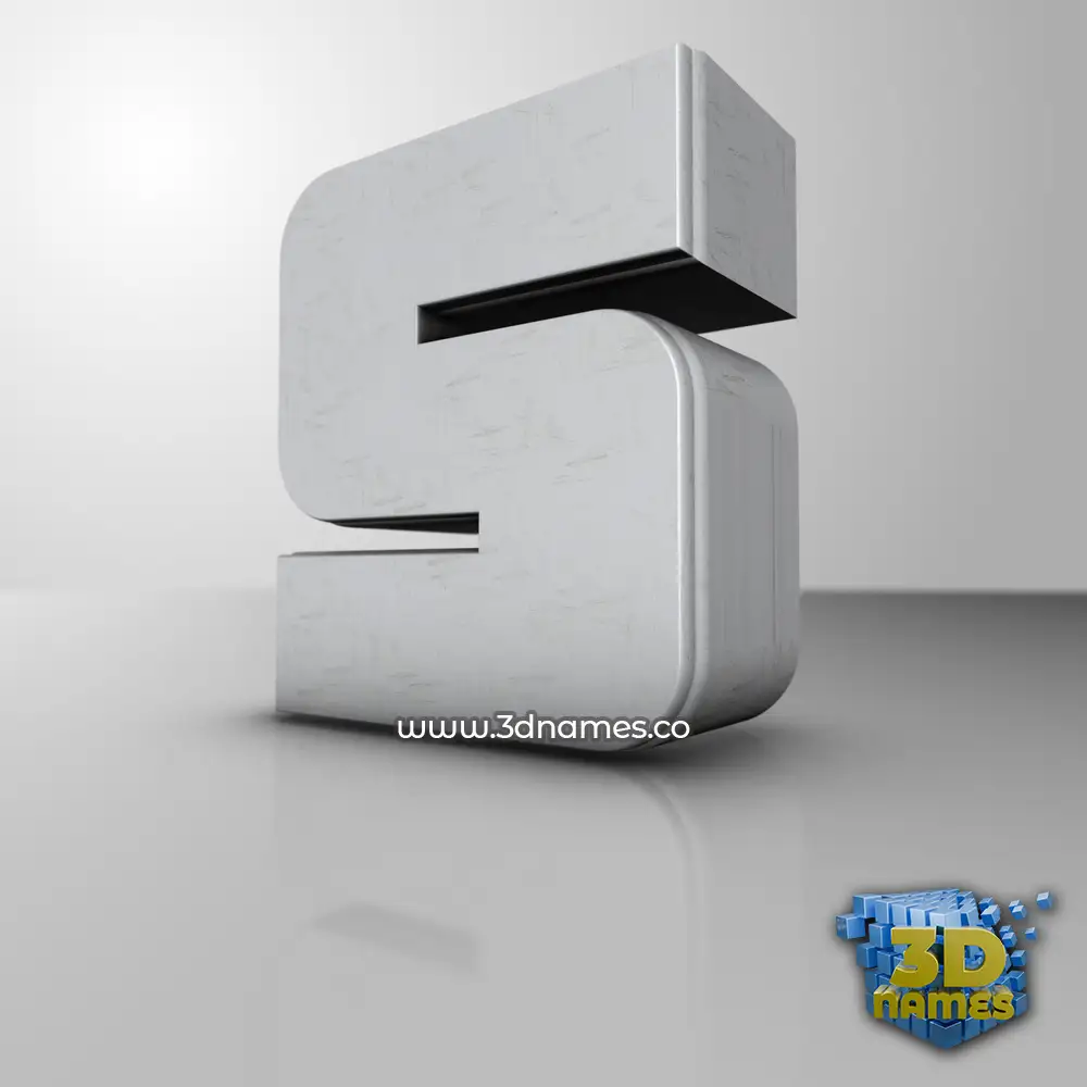 s in White Metro style - 3D name wallpaper