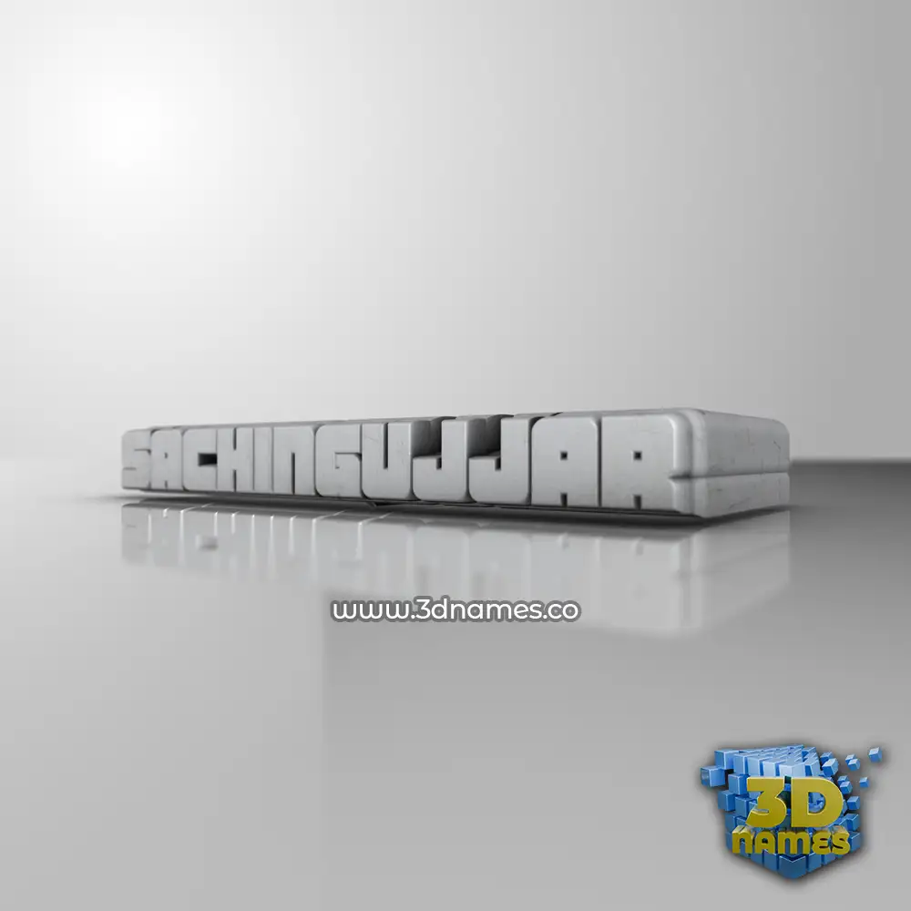 sachingujjar in White Metro style - 3D name wallpaper