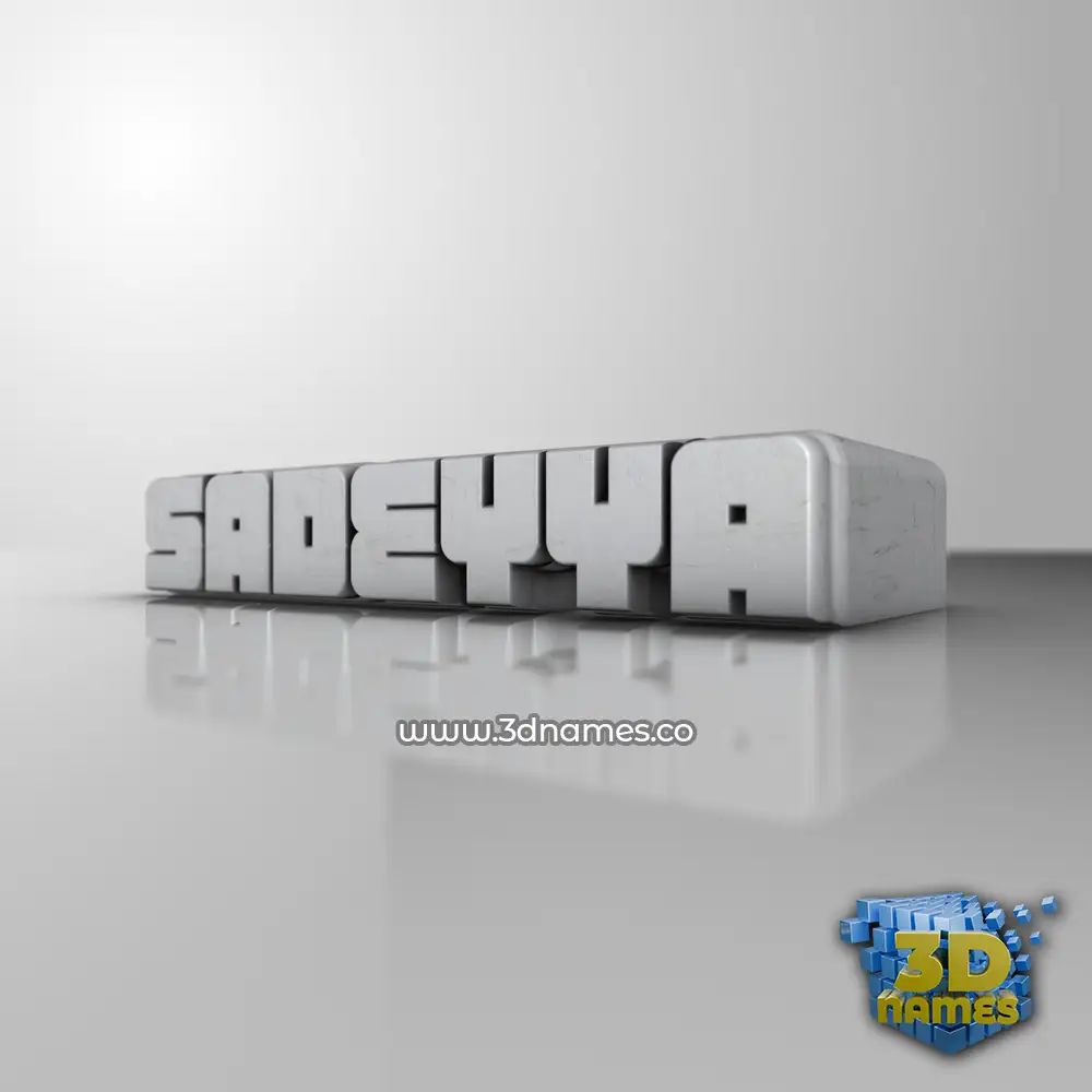 sadeyya in White Metro style - 3D name wallpaper