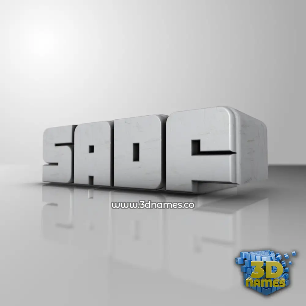 sadf in White Metro style - 3D name wallpaper