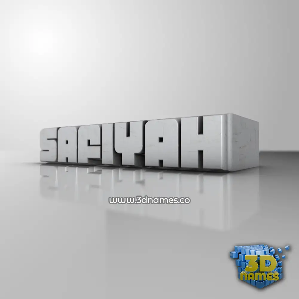 safiyah in White Metro style - 3D name wallpaper