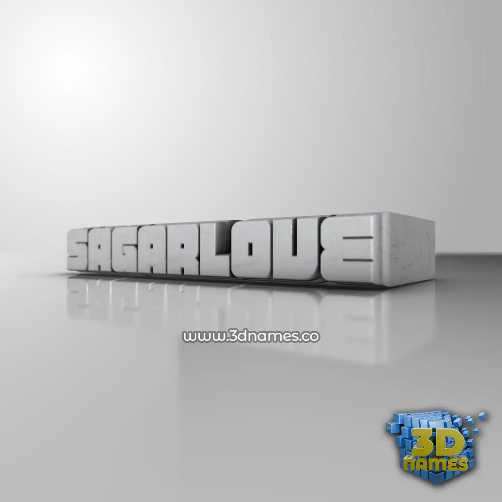 sagarlove in White Metro style - 3D name wallpaper
