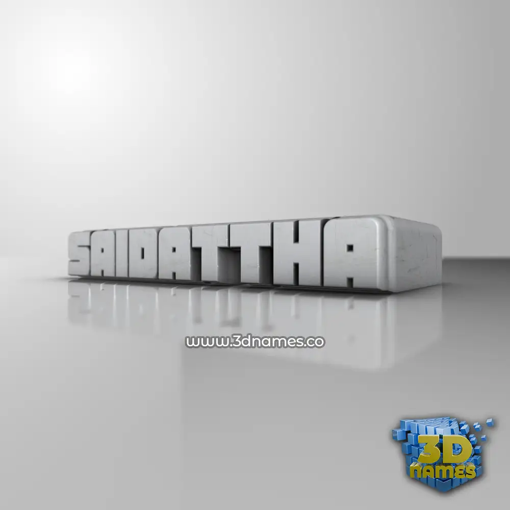 saidattha in White Metro style - 3D name wallpaper