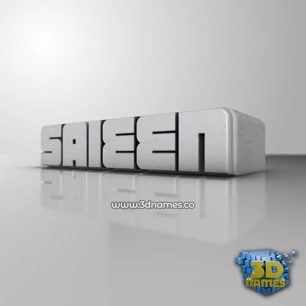 saieen in White Metro style - 3D name wallpaper