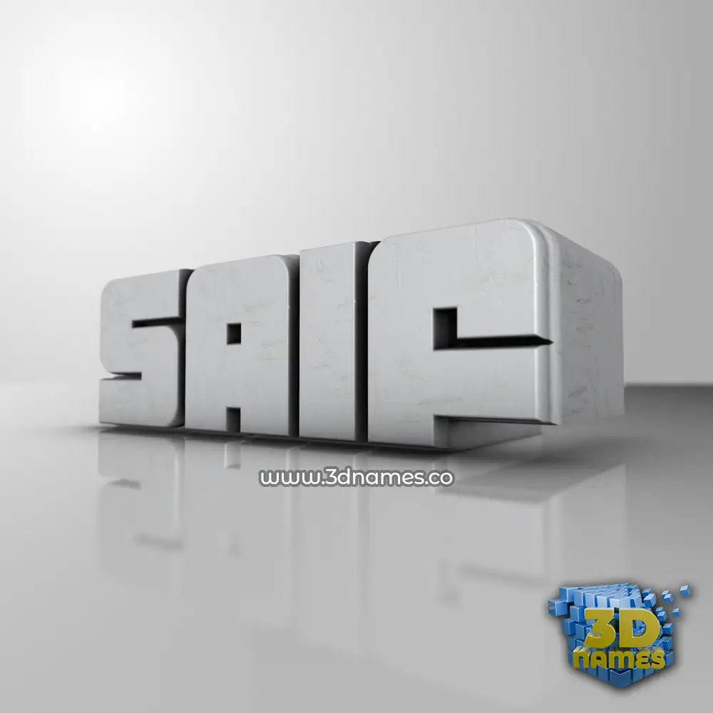 saif in White Metro style - 3D name wallpaper