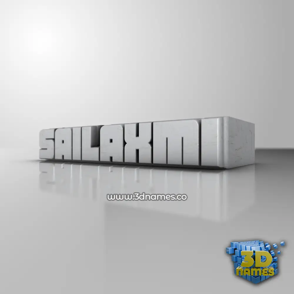 sailaxmi in White Metro style - 3D name wallpaper