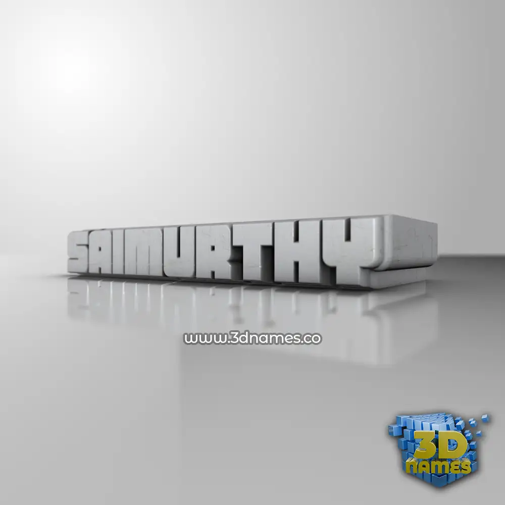 saimurthy in White Metro style - 3D name wallpaper