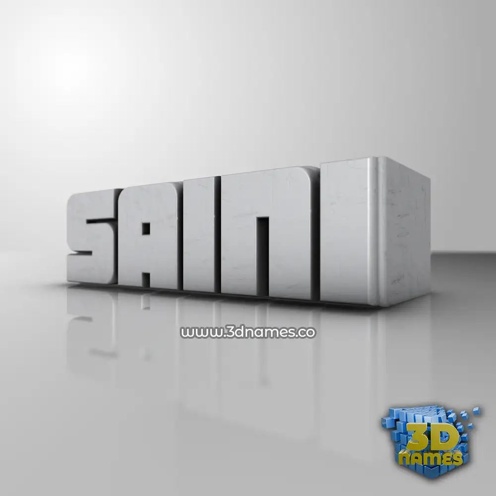 saini in White Metro style - 3D name wallpaper