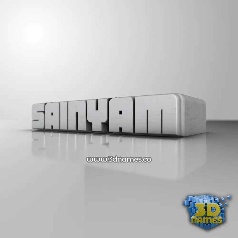 sainyam in White Metro style - 3D name wallpaper
