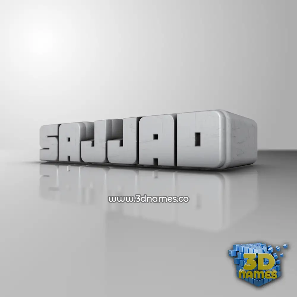 sajjad in White Metro style - 3D name wallpaper