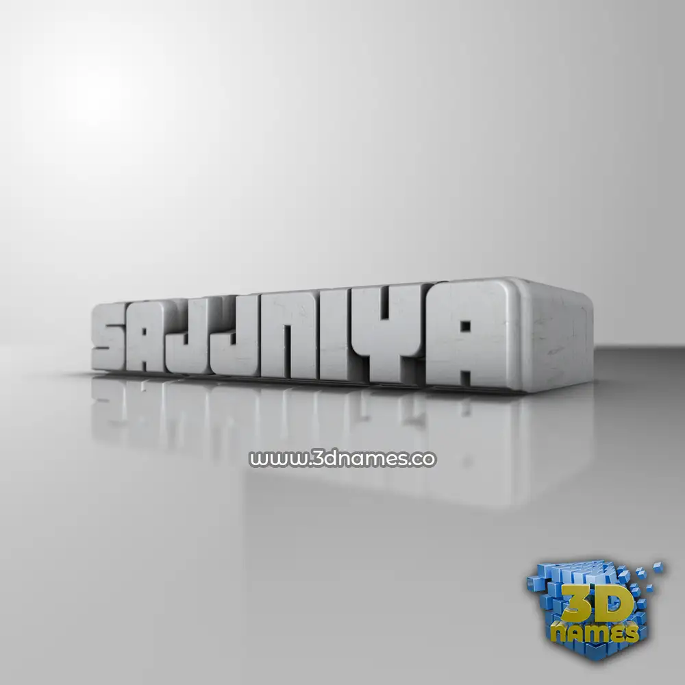 sajjniya in White Metro style - 3D name wallpaper