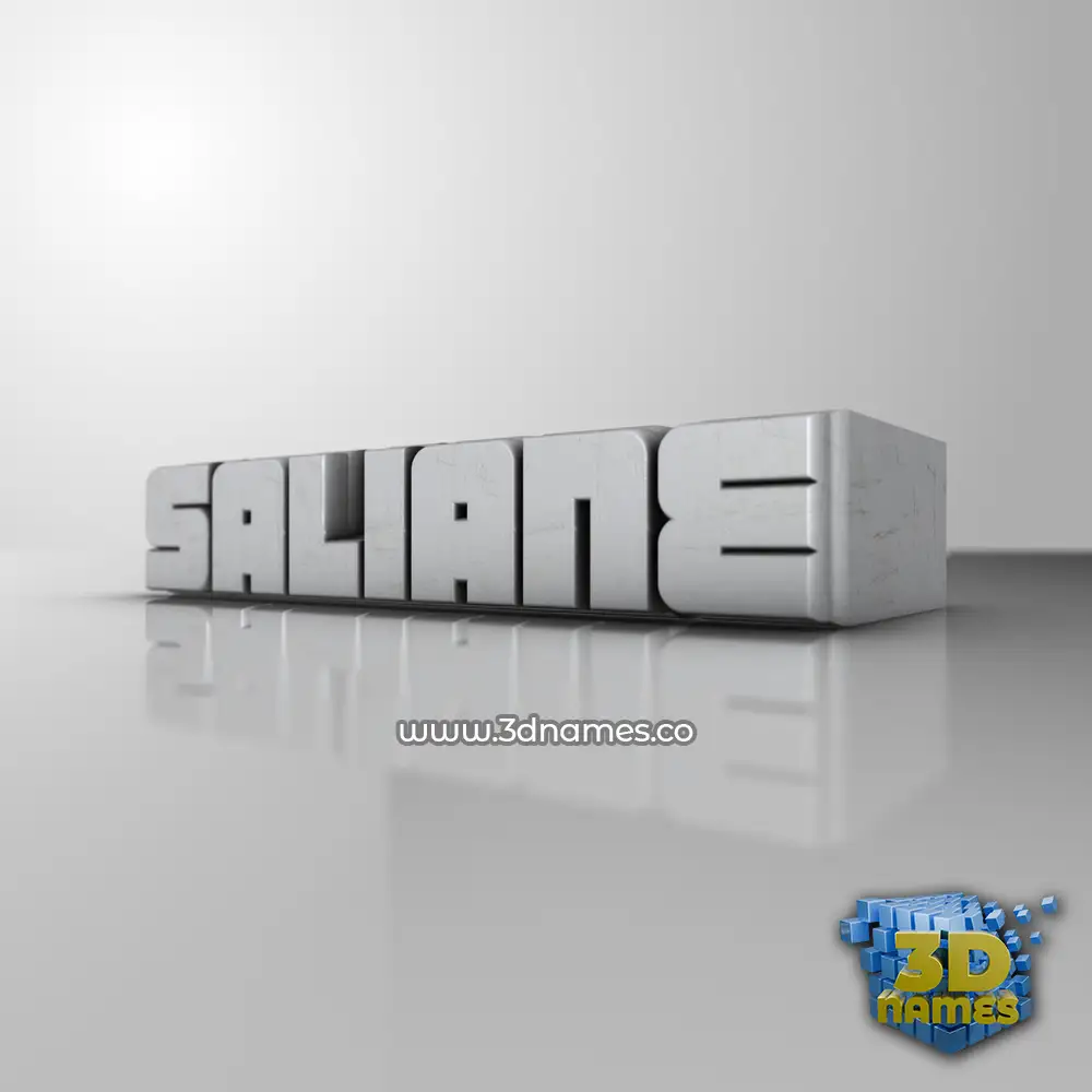 saliane in White Metro style - 3D name wallpaper