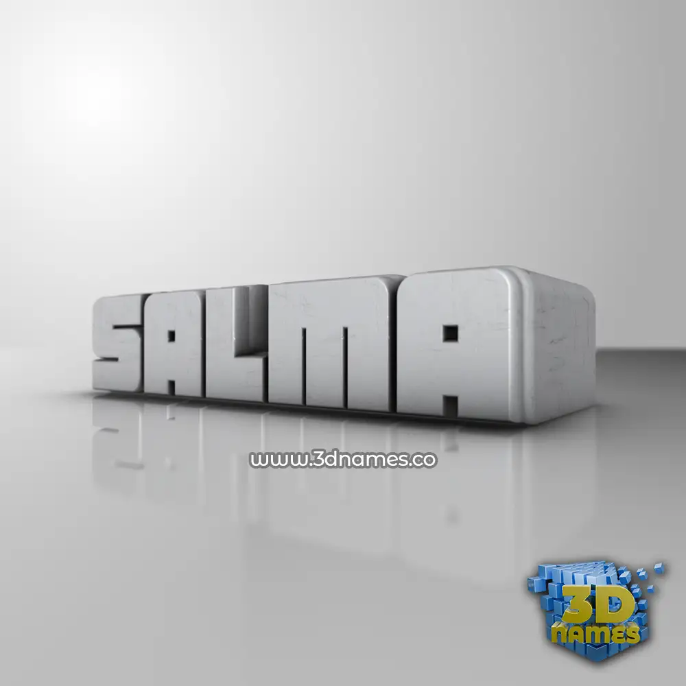 salma in White Metro style - 3D name wallpaper