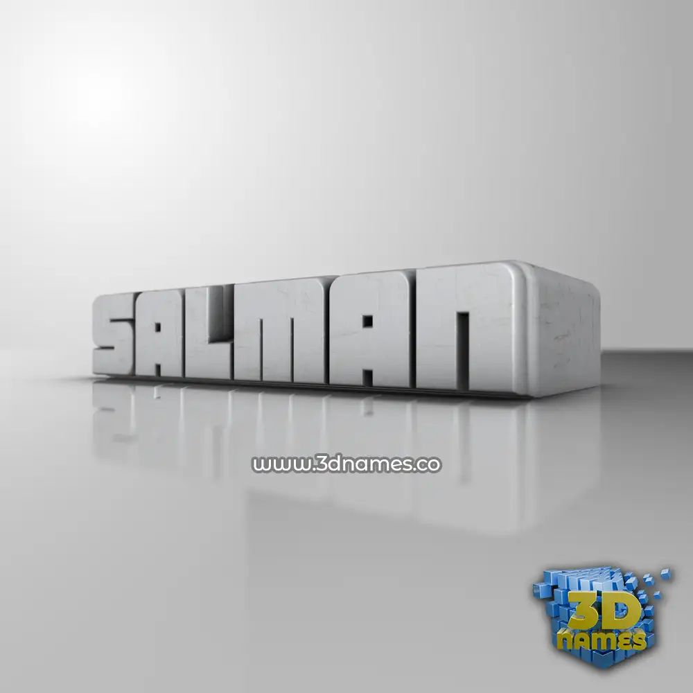 salman in White Metro style - 3D name wallpaper