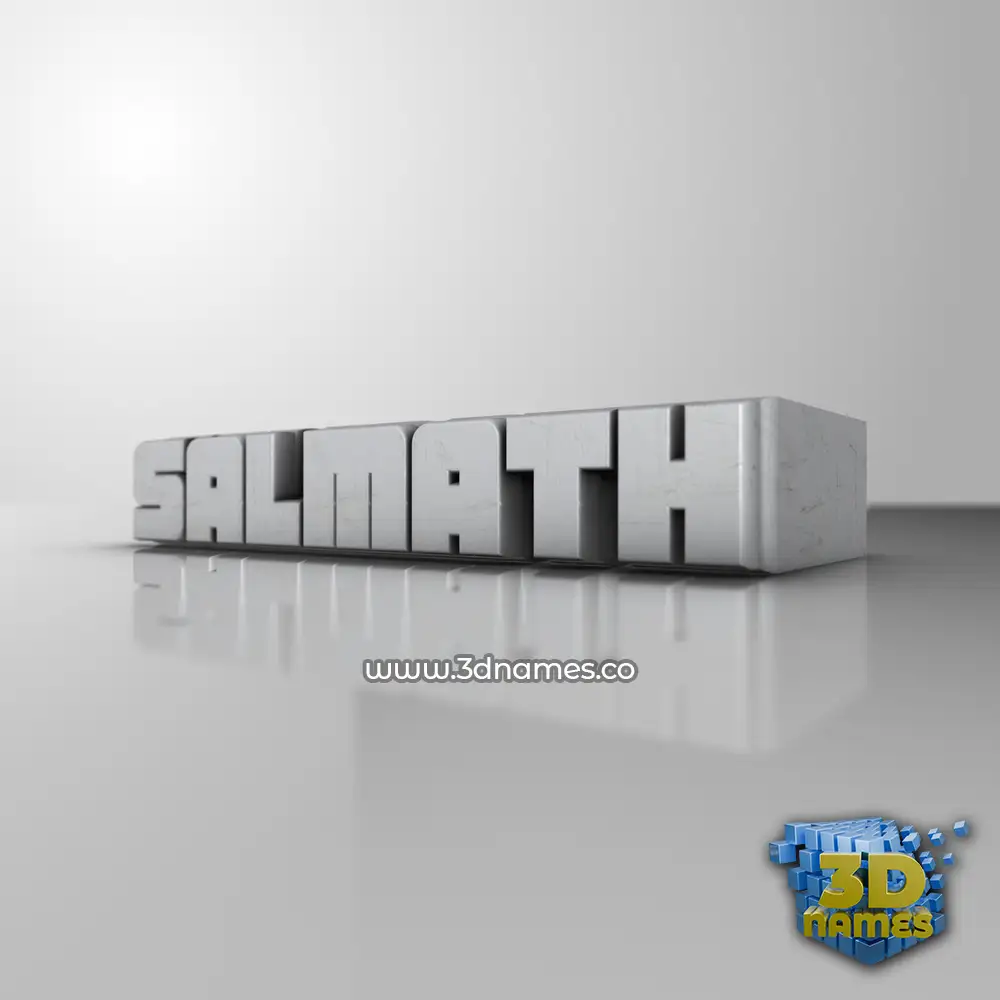 salmath in White Metro style - 3D name wallpaper