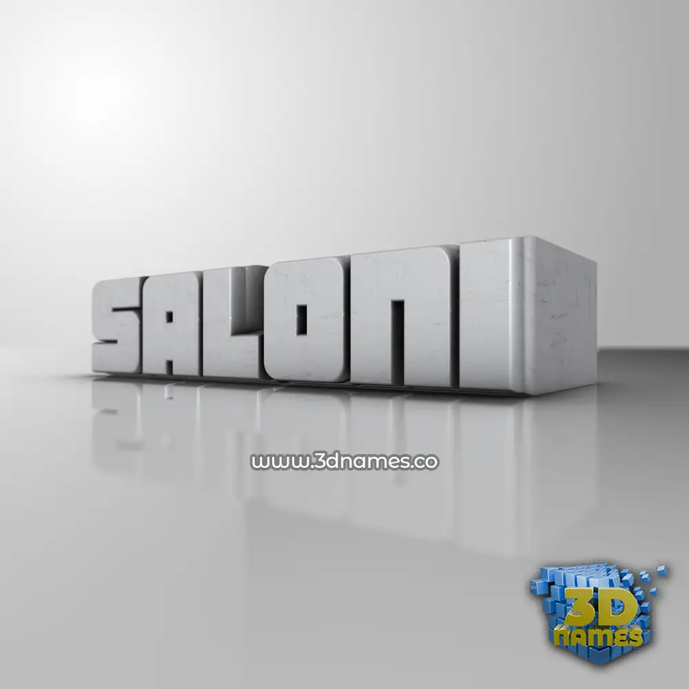 saloni in White Metro style - 3D name wallpaper