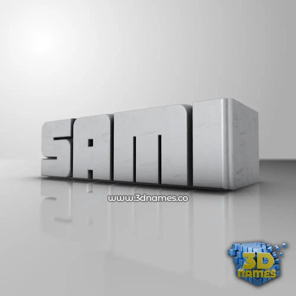 sami in White Metro style - 3D name wallpaper