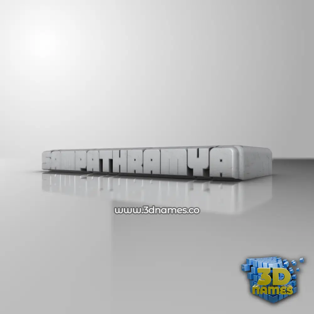 sampathramya in White Metro style - 3D name wallpaper