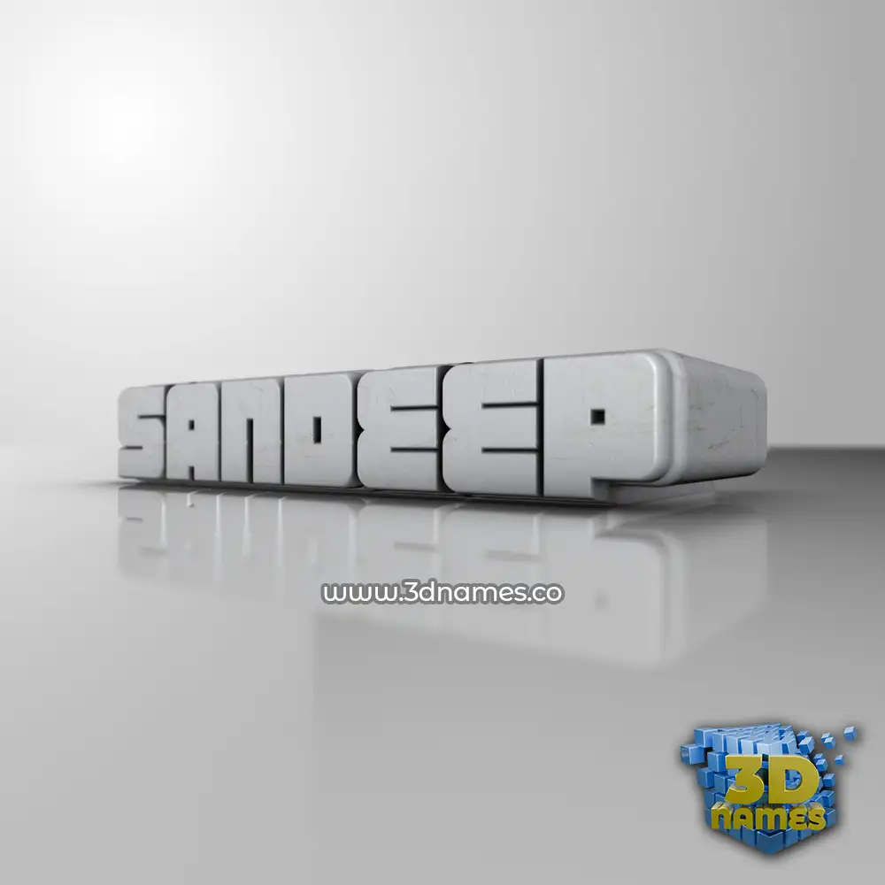 sandeep in White Metro style - 3D name wallpaper