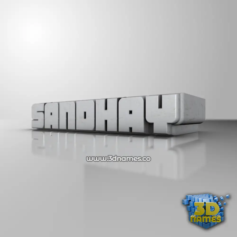 sandhay in White Metro style - 3D name wallpaper