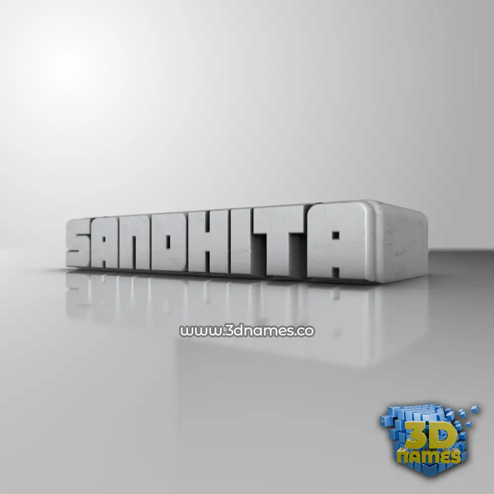 sandhita in White Metro style - 3D name wallpaper