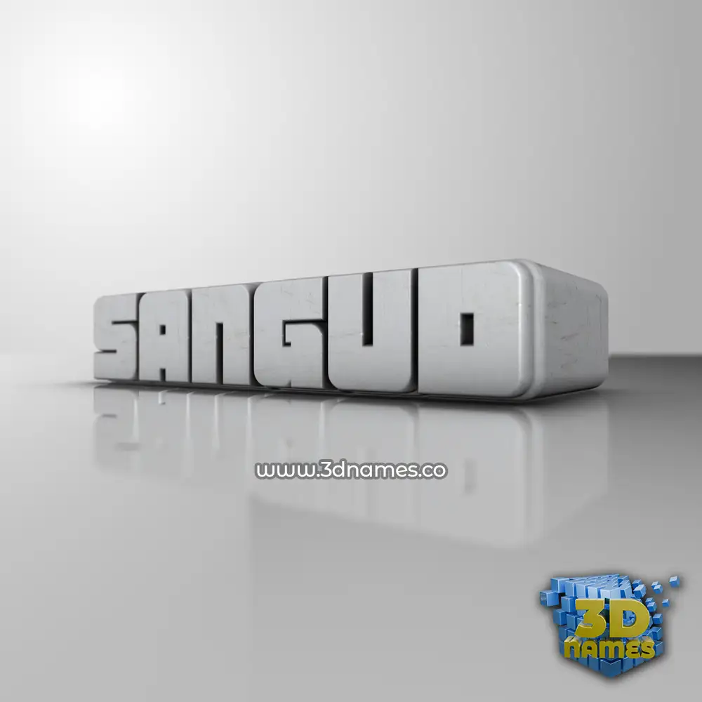 sangud in White Metro style - 3D name wallpaper