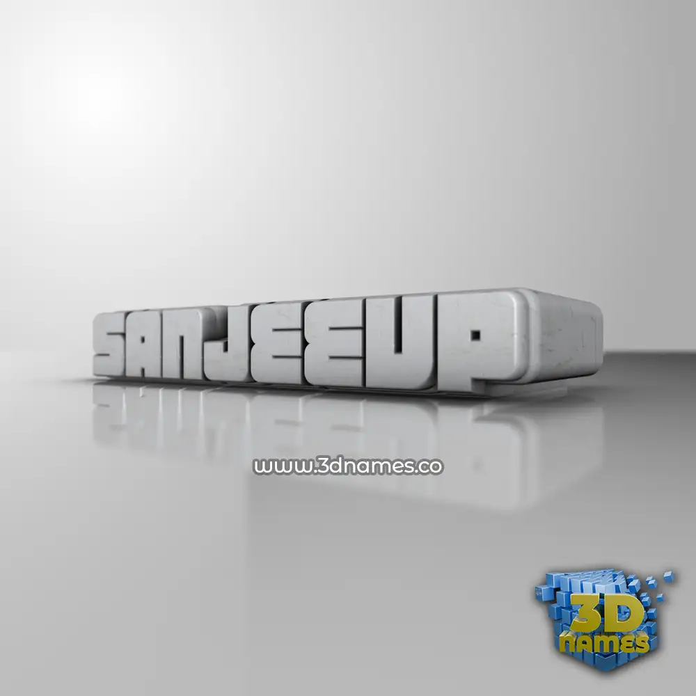 sanjeevp in White Metro style - 3D name wallpaper