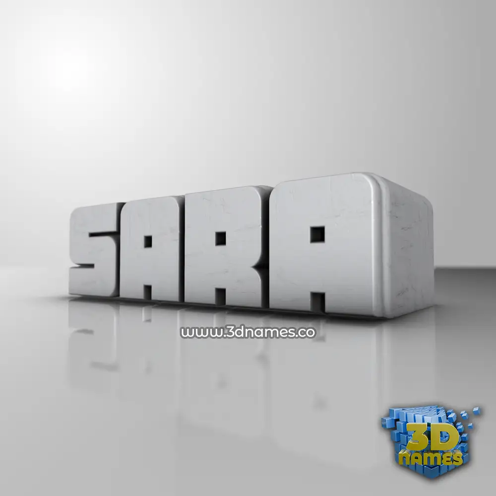 sara in White Metro style - 3D name wallpaper
