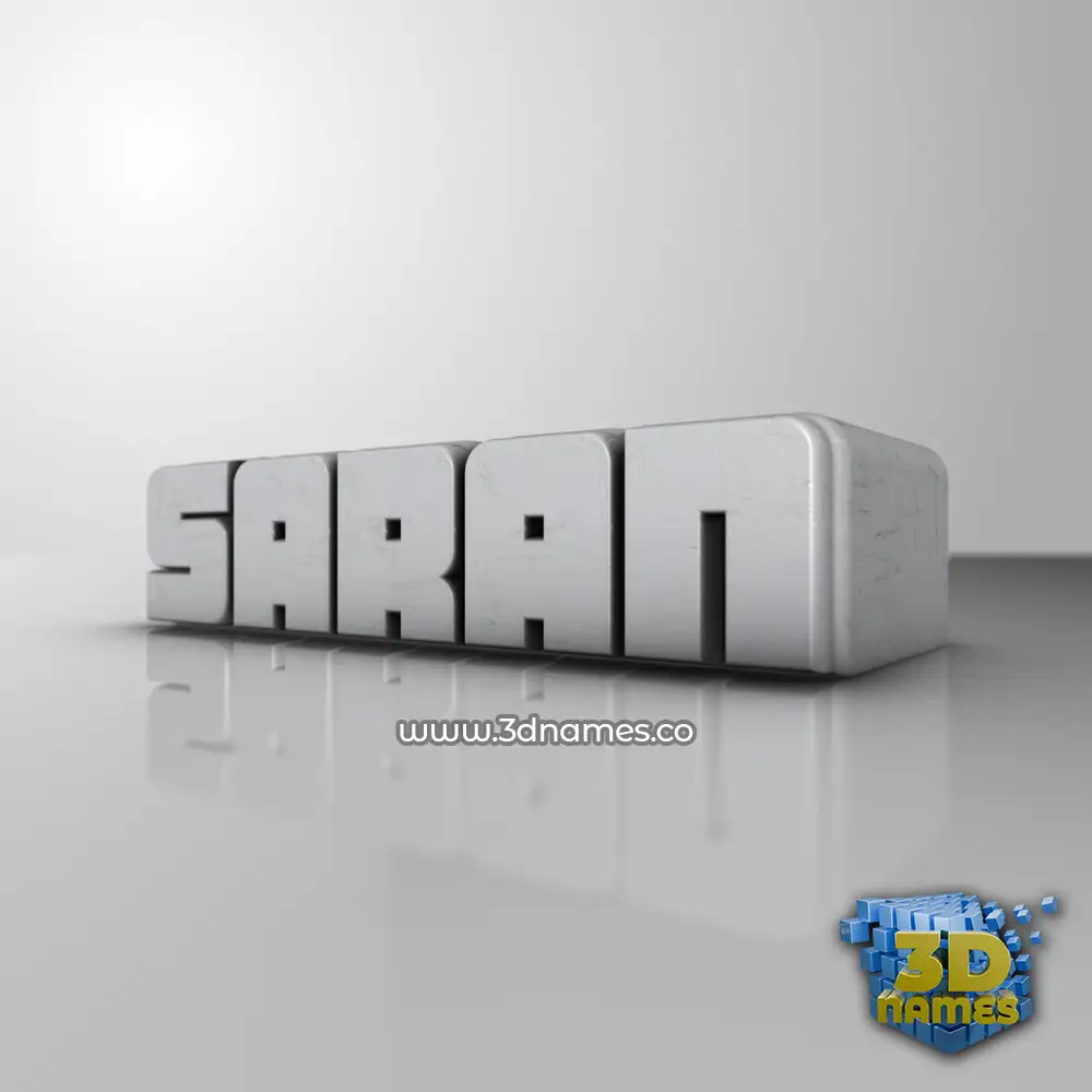 saran in White Metro style - 3D name wallpaper