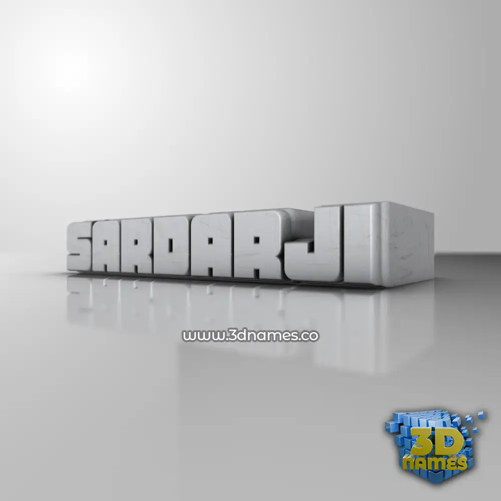 sardarji in White Metro style - 3D name wallpaper