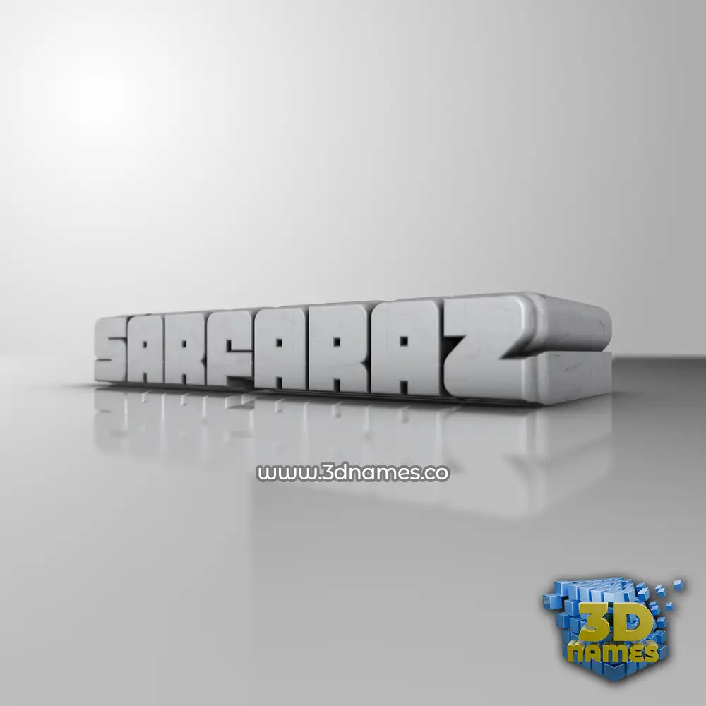 sarfaraz in White Metro style - 3D name wallpaper