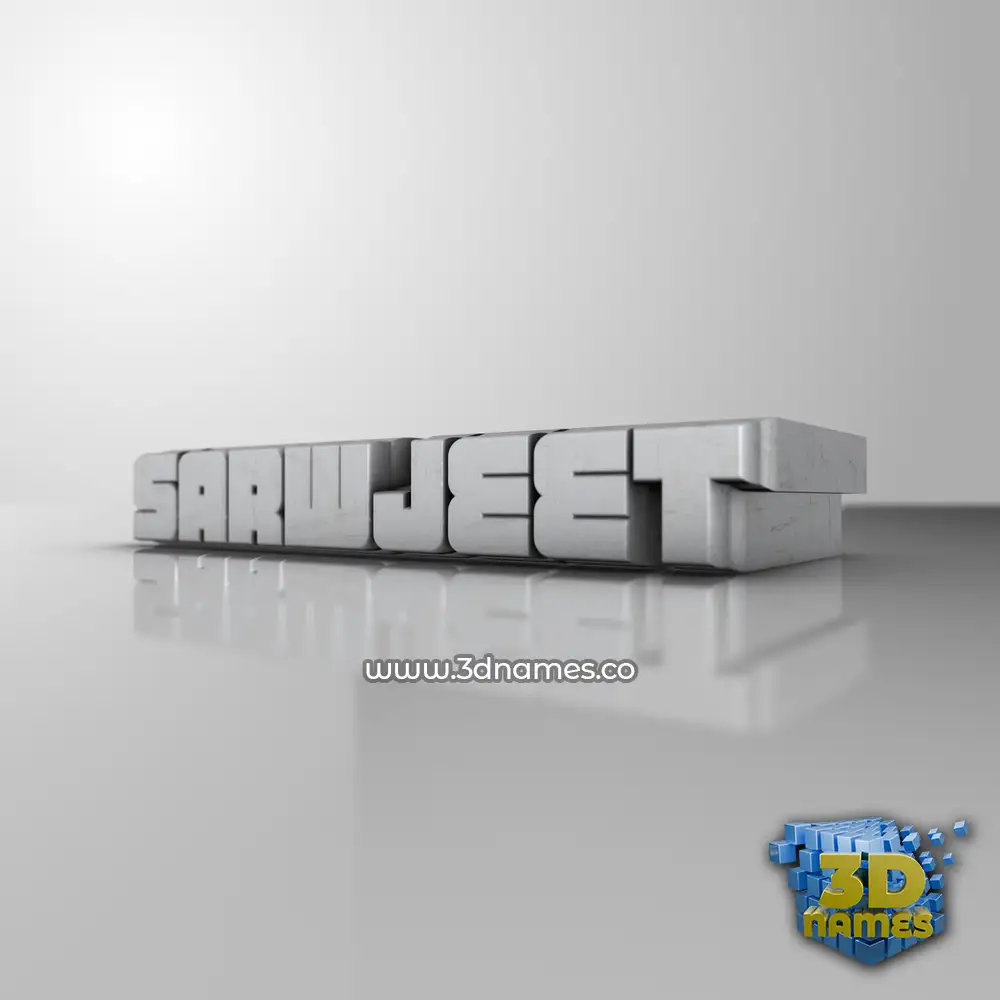 sarwjeet in White Metro style - 3D name wallpaper