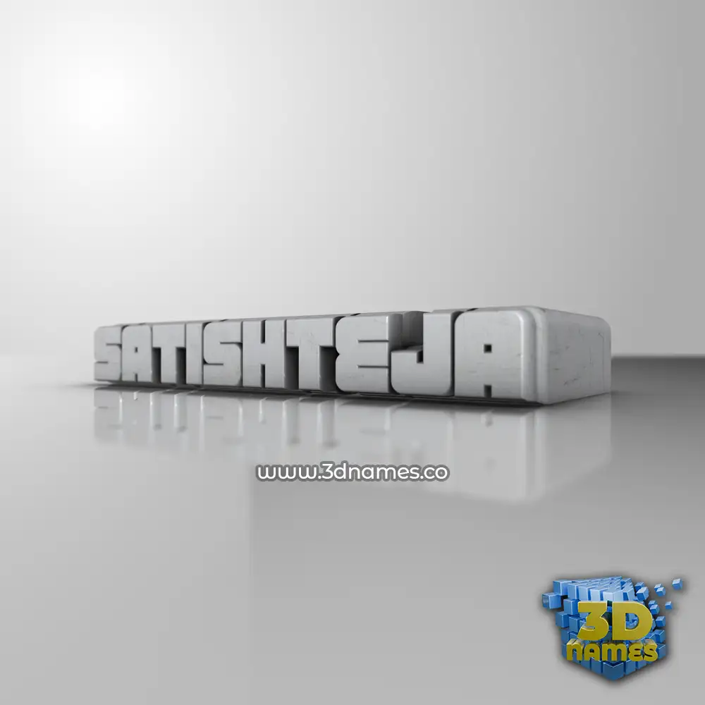 satishteja in White Metro style - 3D name wallpaper