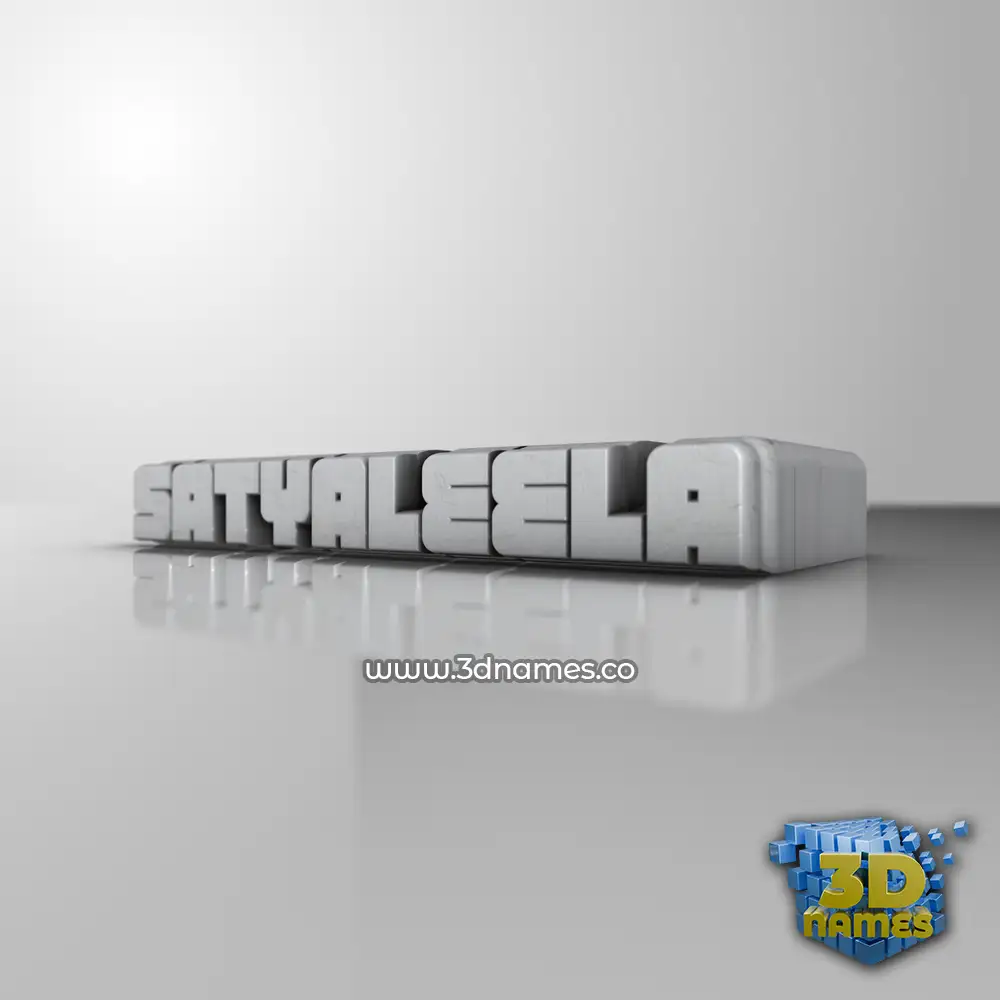 satyaleela in White Metro style - 3D name wallpaper