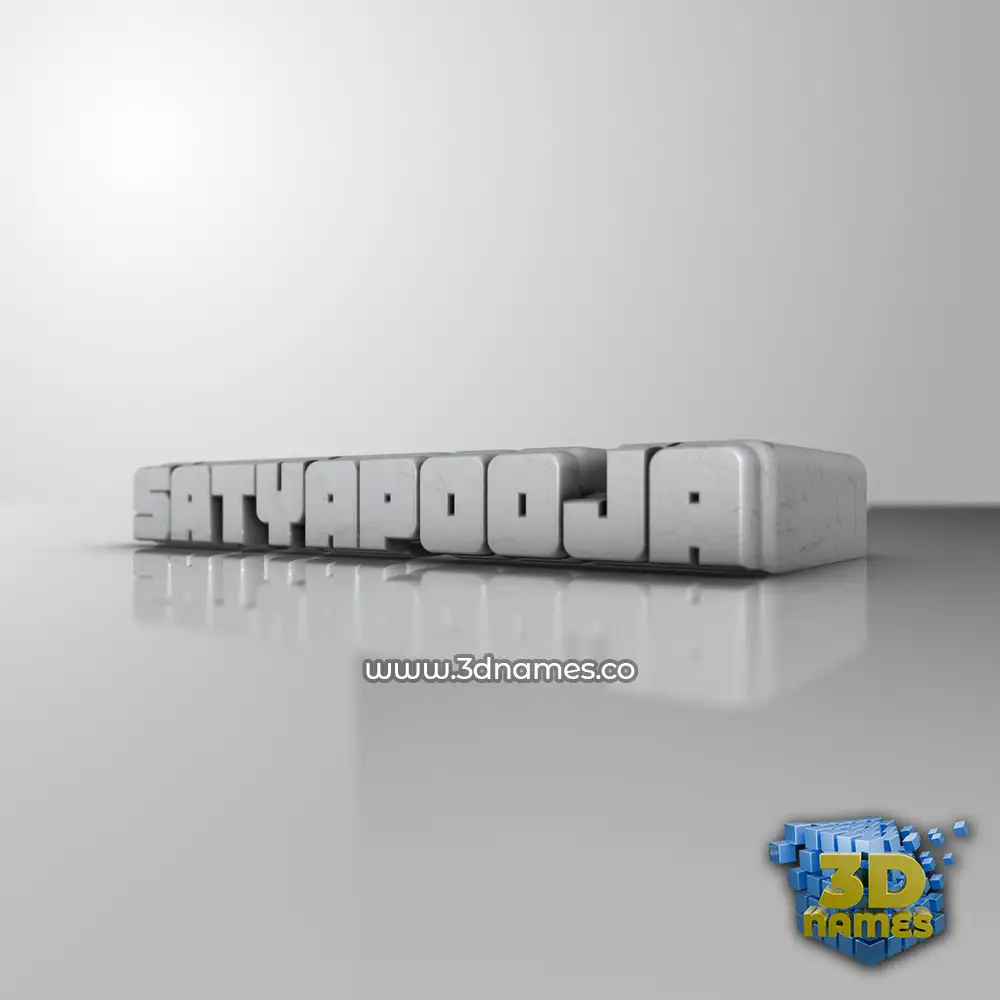 satyapooja in White Metro style - 3D name wallpaper