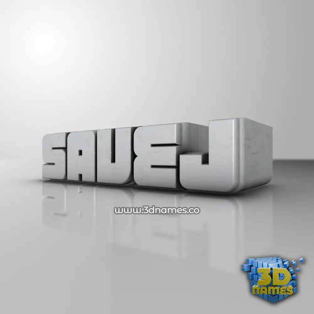 savej in White Metro style - 3D name wallpaper