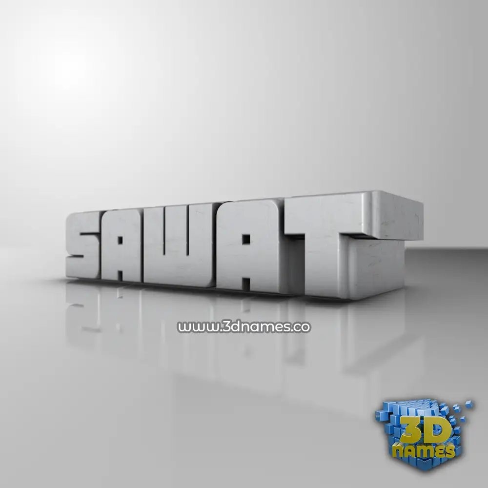 sawat in White Metro style - 3D name wallpaper