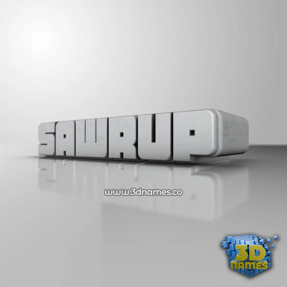 sawrup in White Metro style - 3D name wallpaper