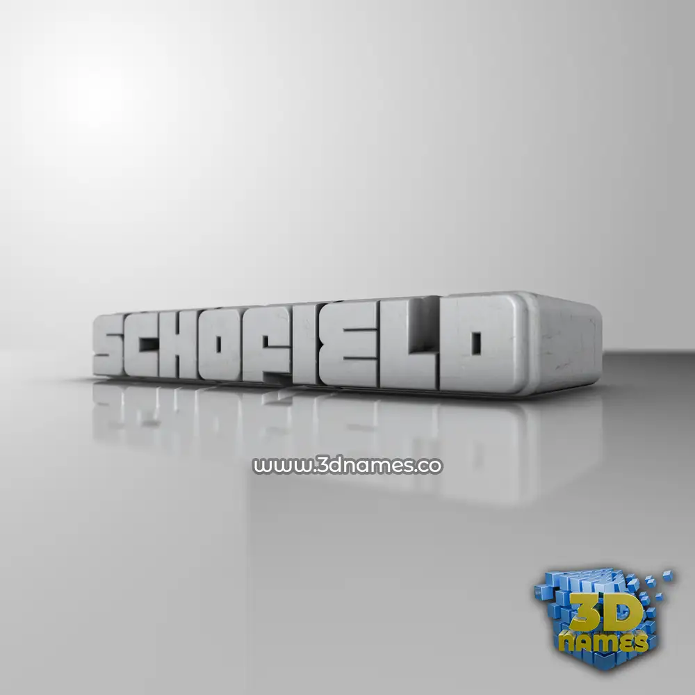 schofield in White Metro style - 3D name wallpaper
