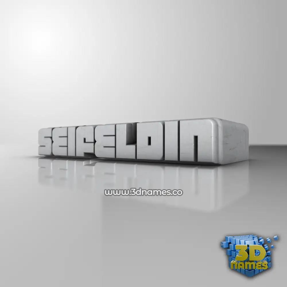 seifeldin in White Metro style - 3D name wallpaper