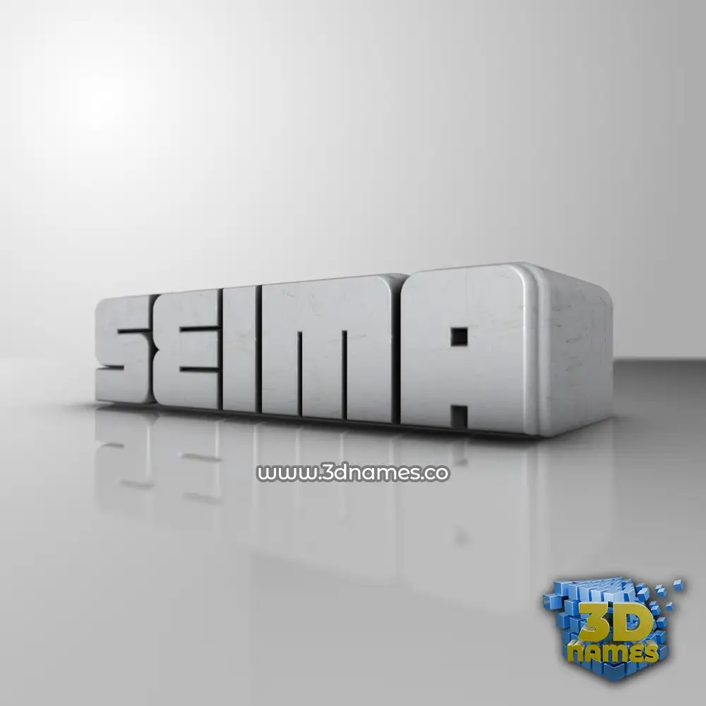seima in White Metro style - 3D name wallpaper