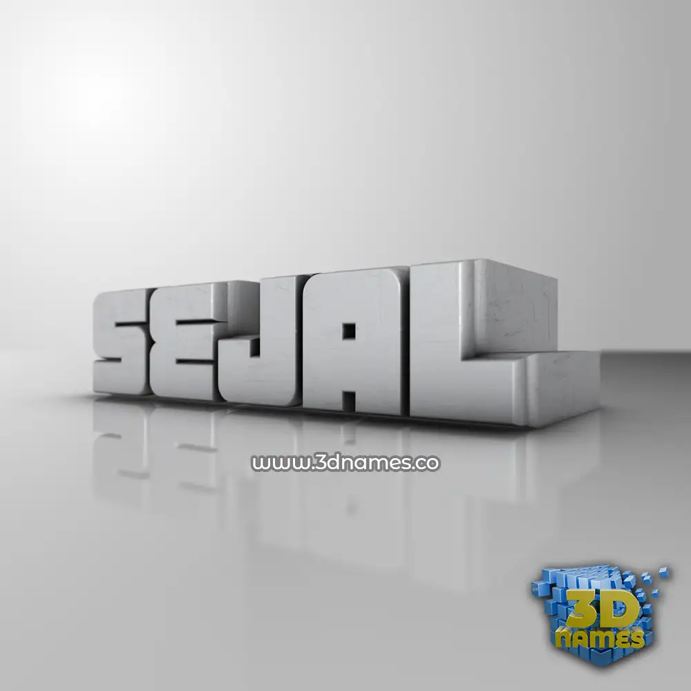 sejal in White Metro style - 3D name wallpaper