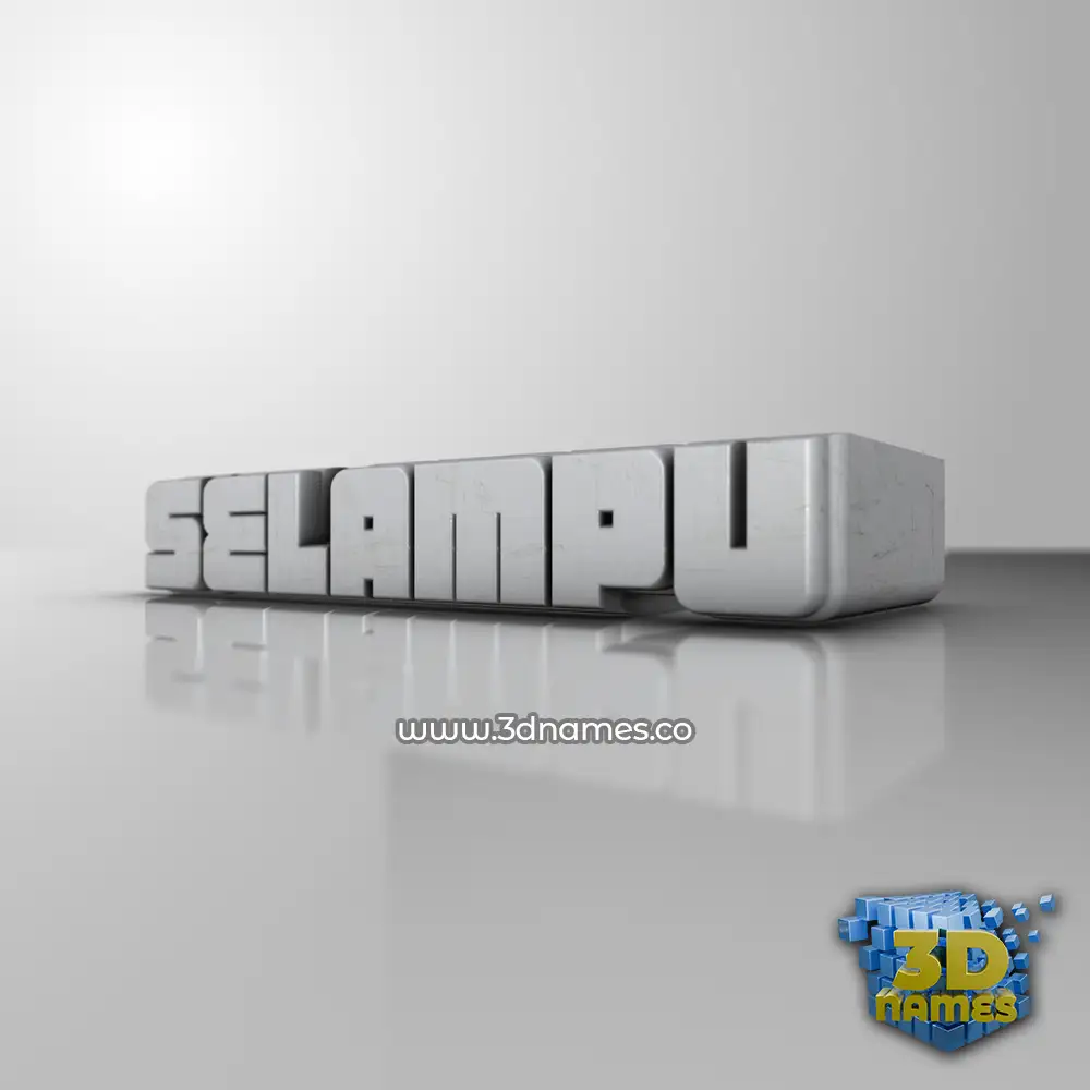 selampu in White Metro style - 3D name wallpaper