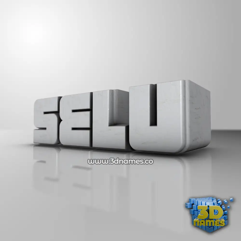 selu in White Metro style - 3D name wallpaper