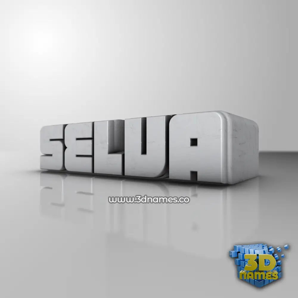 selva in White Metro style - 3D name wallpaper