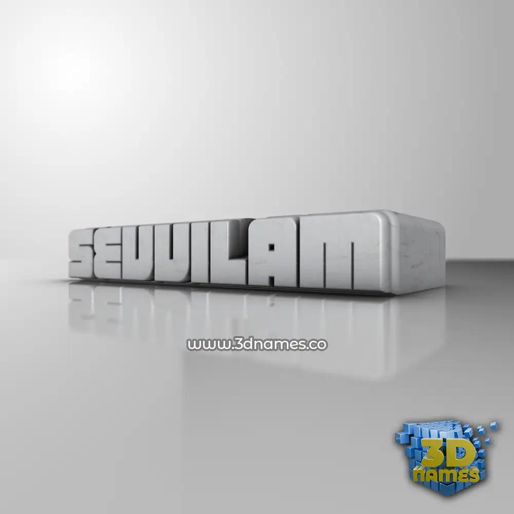 sevvilam in White Metro style - 3D name wallpaper